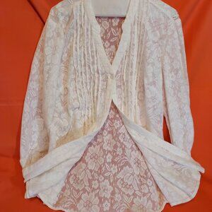 WHITE LACEY COVERUP
